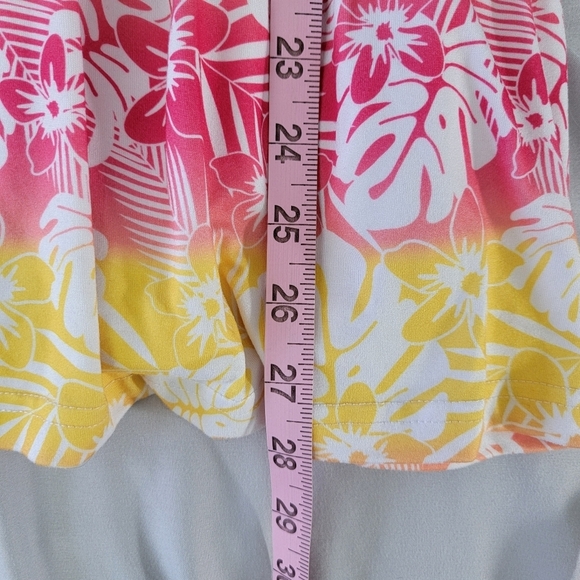 Tommy Bahama Girls Tropical Ruffled Sleeveless Sundress Red Yellow Ombre Size 6 - Picture 10 of 10